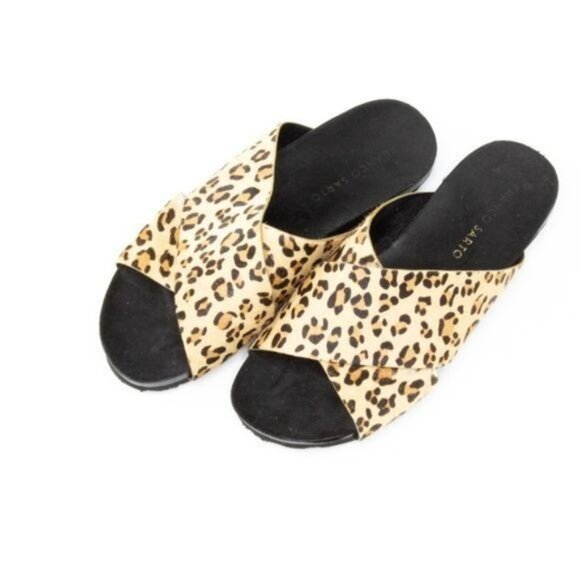 Franco Sarto Leopard Print Slip-On Sandals - Picture 3 of 3